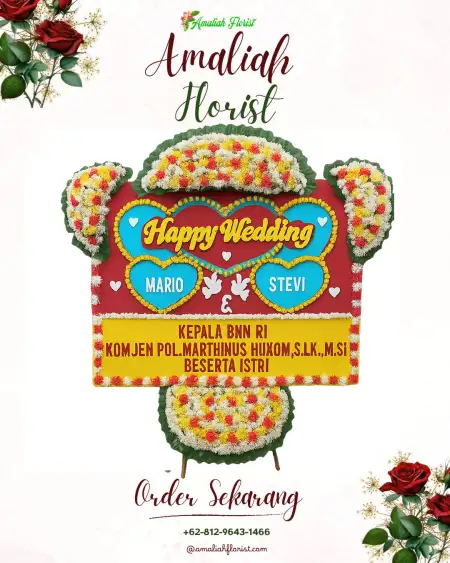 Papan Bunga Pernikahan Kuta Malaka
